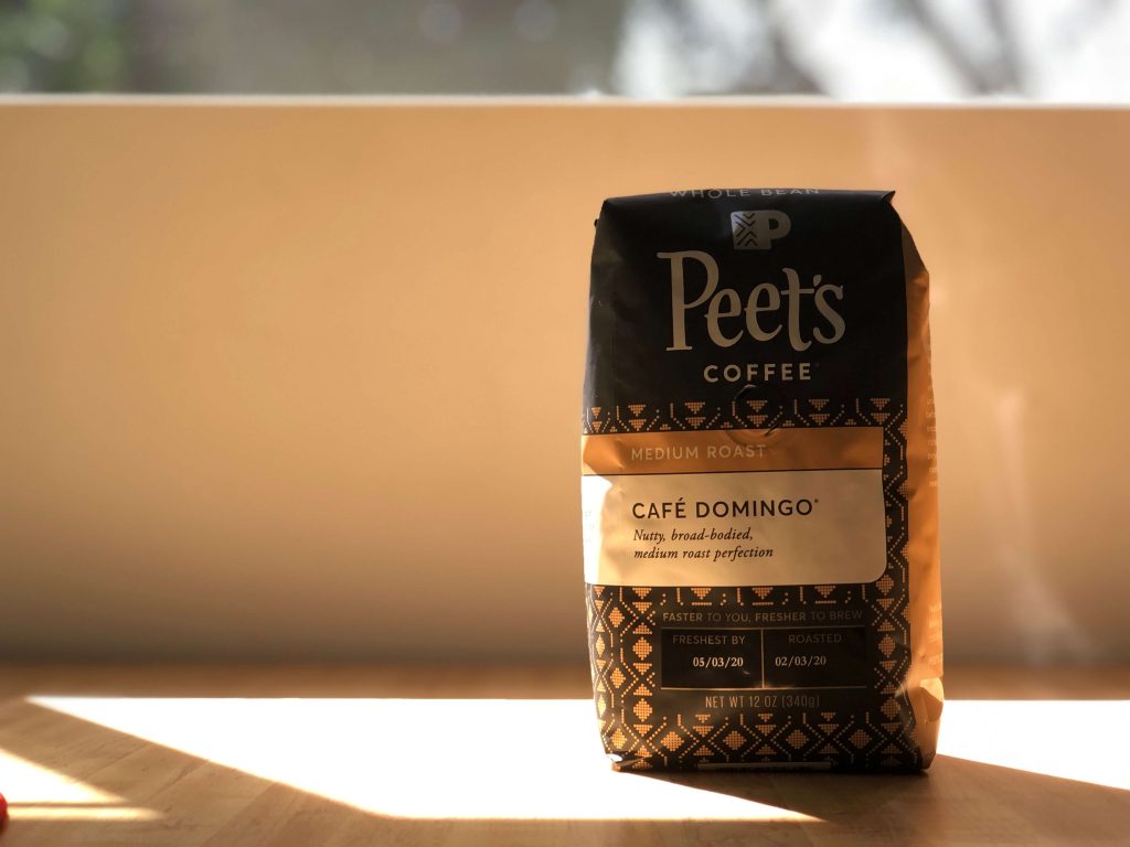 家庭用ピーツコーヒー豆カフェドミンゴのパッケージ